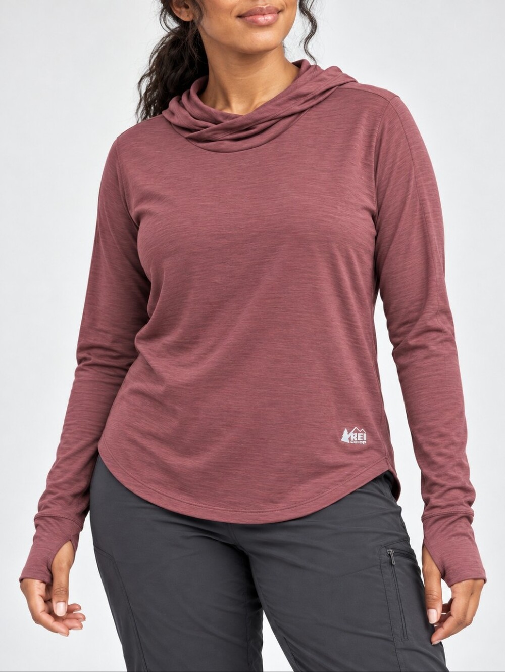 REI Co-op Sahara Shade Sun Hoodie UPF 50+ Mauve Gorpcore Hiking Women's M